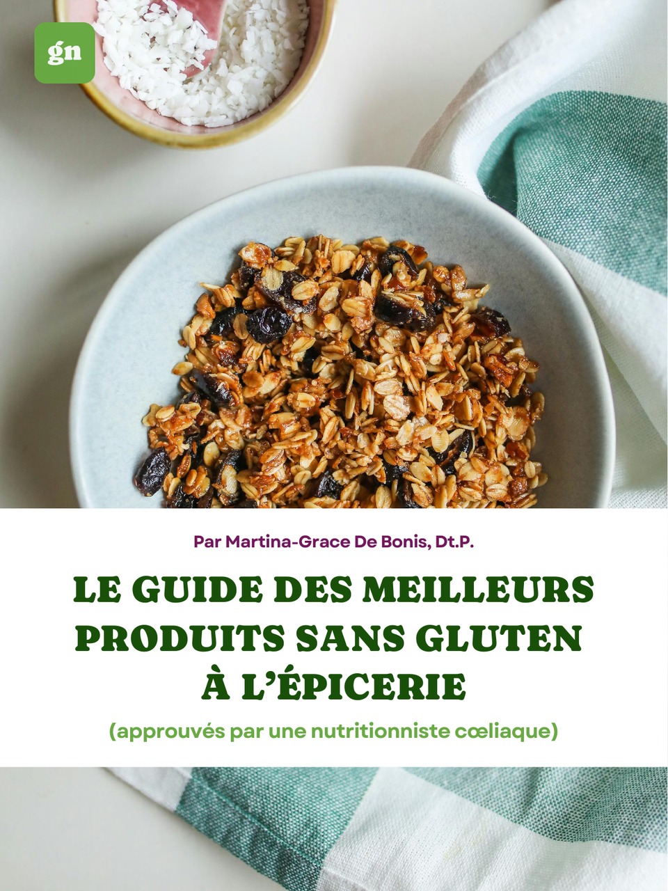 Couverture du guide des meilleurs produits sans gluten à l'épicerie