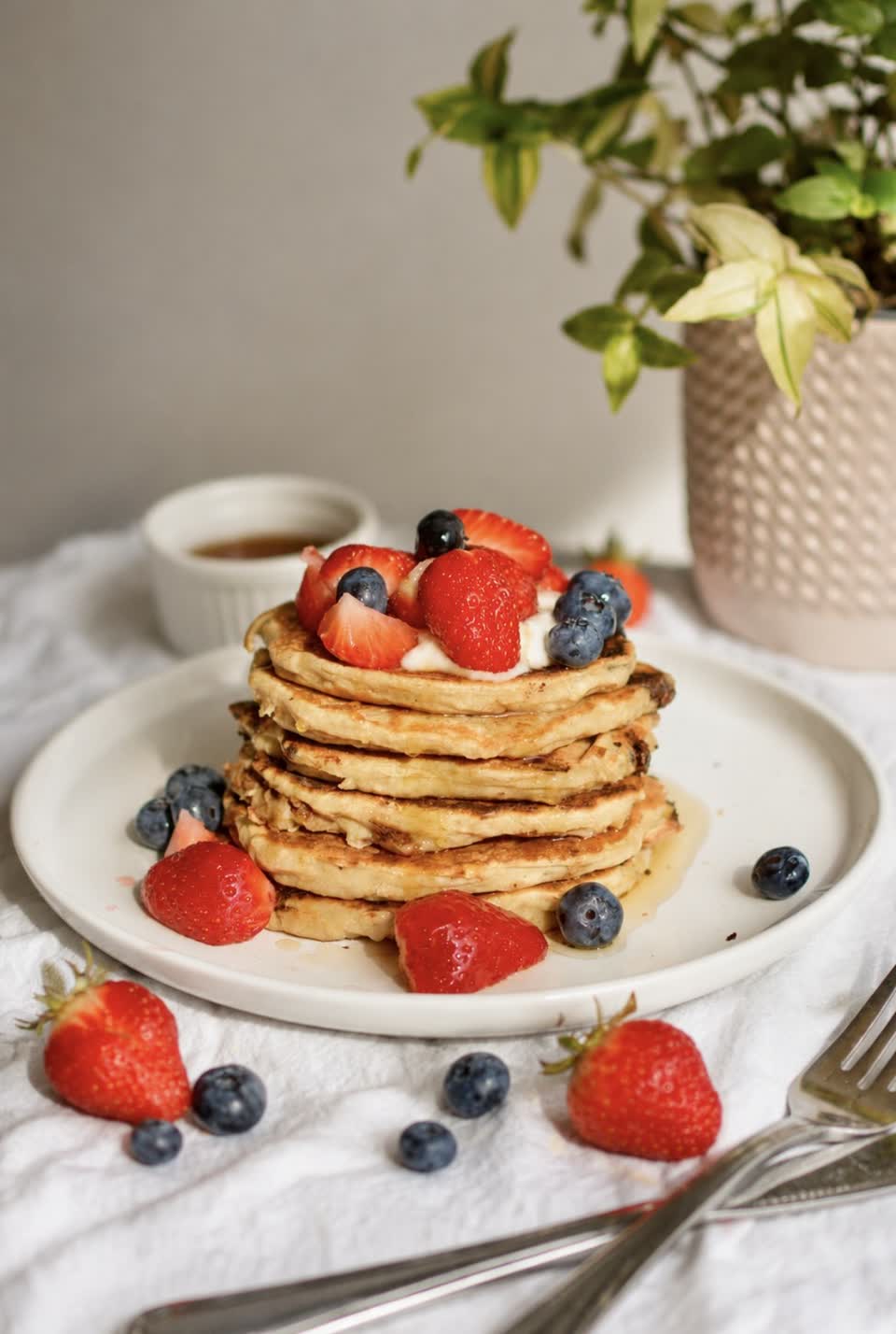 Protein Chocolate Chip Pancakes