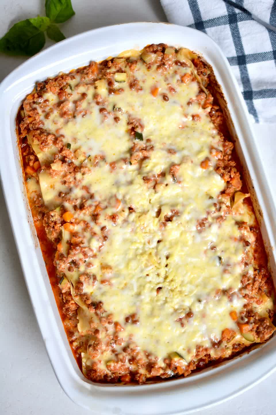 Dairy-Free Lentil and TVP Lasagna