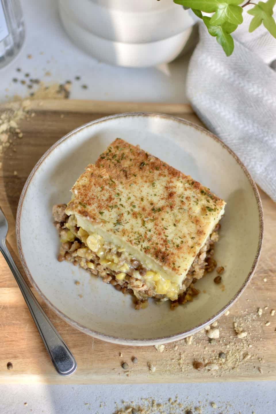 Lentil and TVP Shepherd's Pie