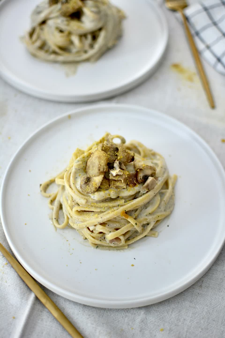 Creamy Protein Mushroom Pasta