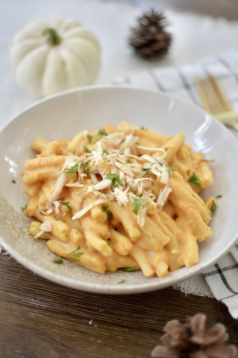 Creamy Protein Butternut Squash Pasta