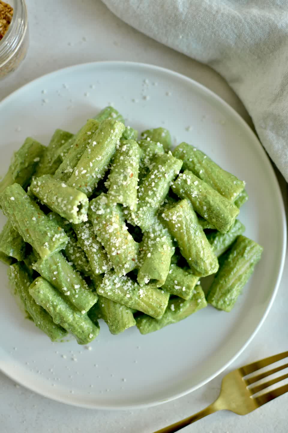 Creamy Protein Spinach Pasta