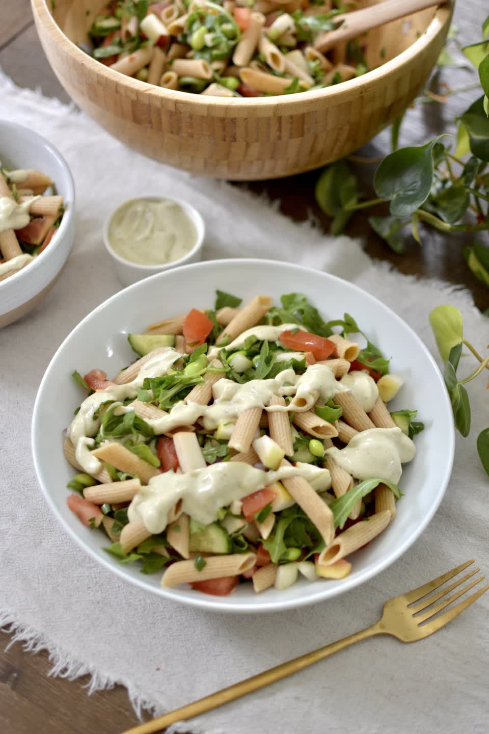 Herb & Edamame Pasta Salad