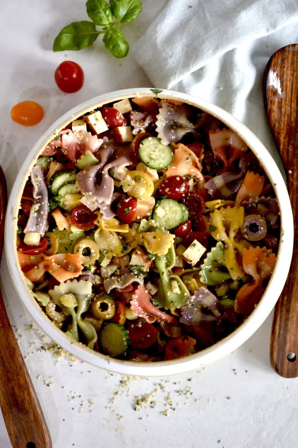 Greek-Style Protein Pasta Salad