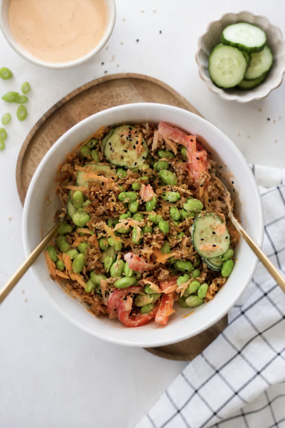 Crispy Rice Salad with Edamame