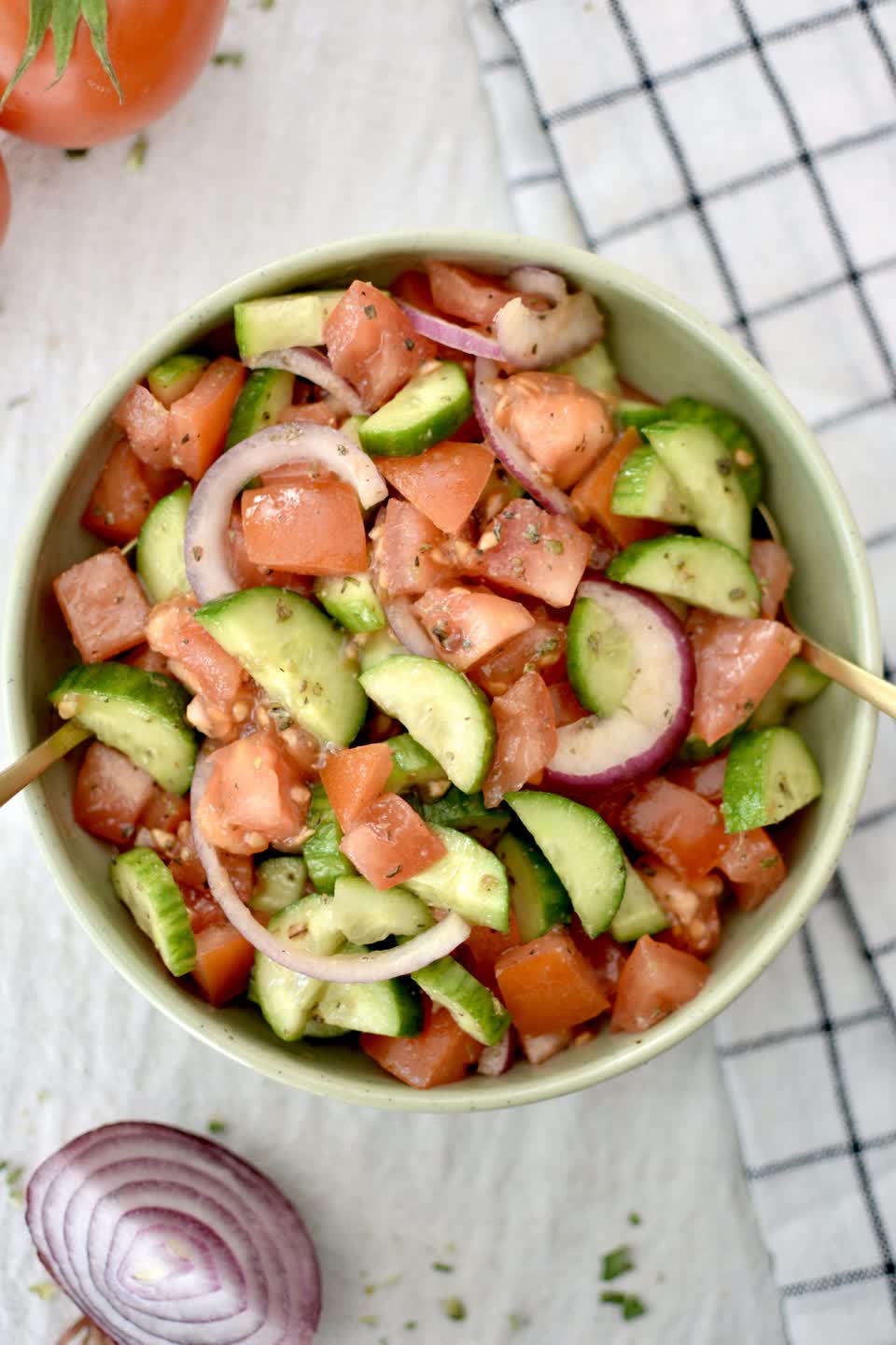 Fresh Tomato Cucumber Dijon Salad