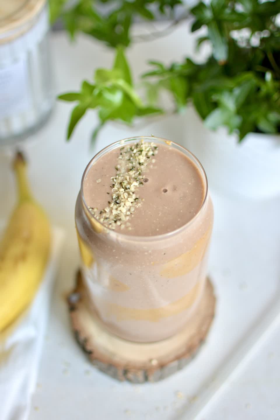 Banana Peanut Chocolate Smoothie