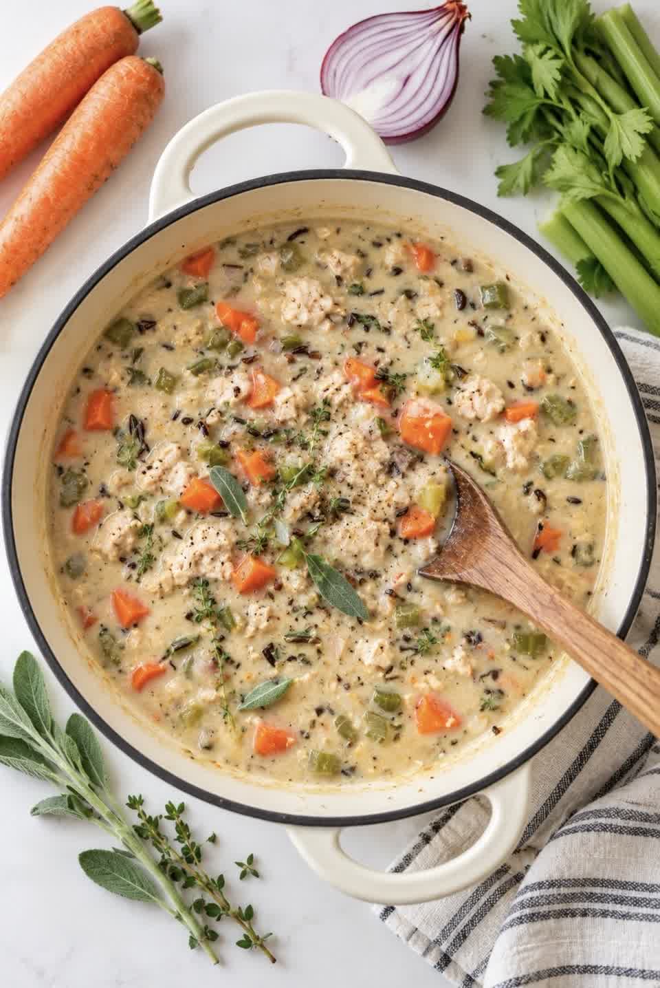 Wild Rice and Tofu Meal Soup