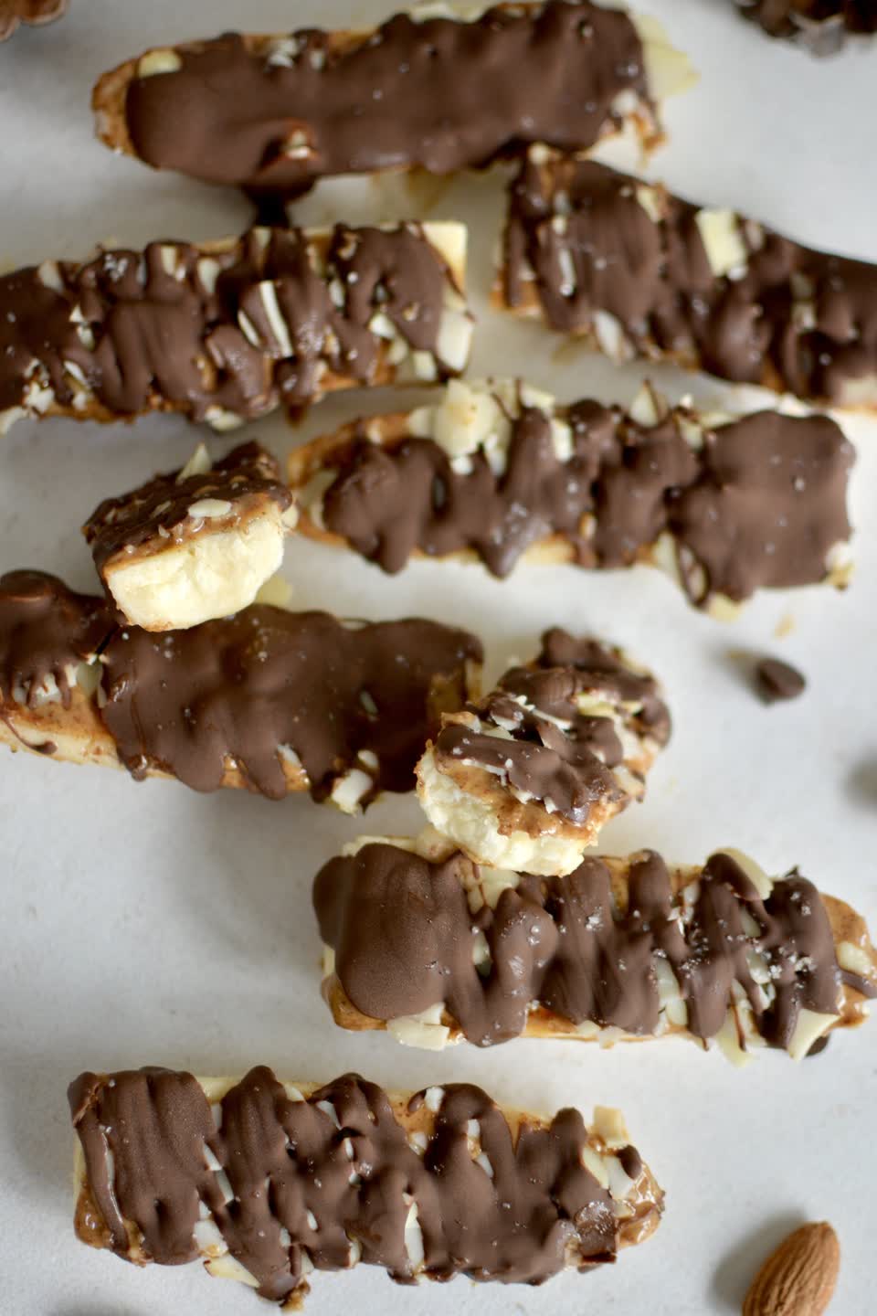 Chocolate Almond Banana Slices