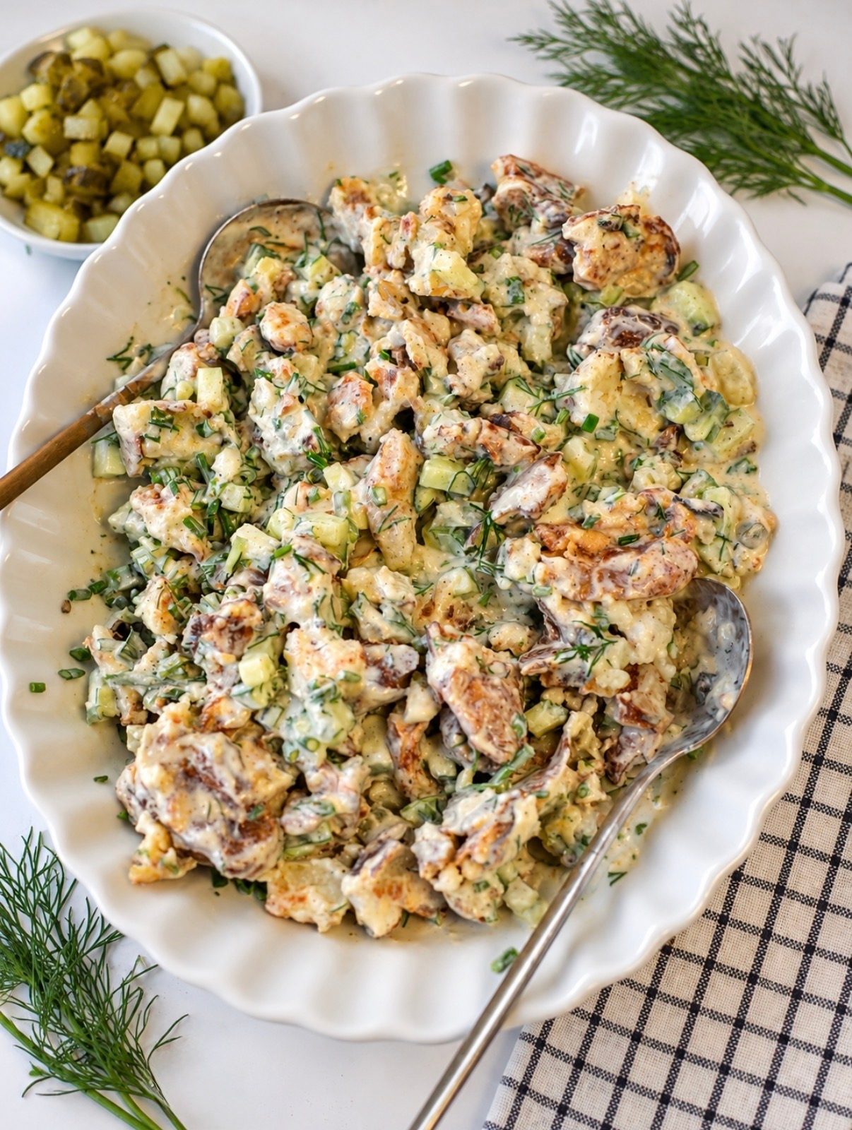 Crispy Herb Smashed Potato Salad